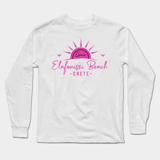 Elaforisi Beach - Idyllic Coastal Haven Long Sleeve T-Shirt